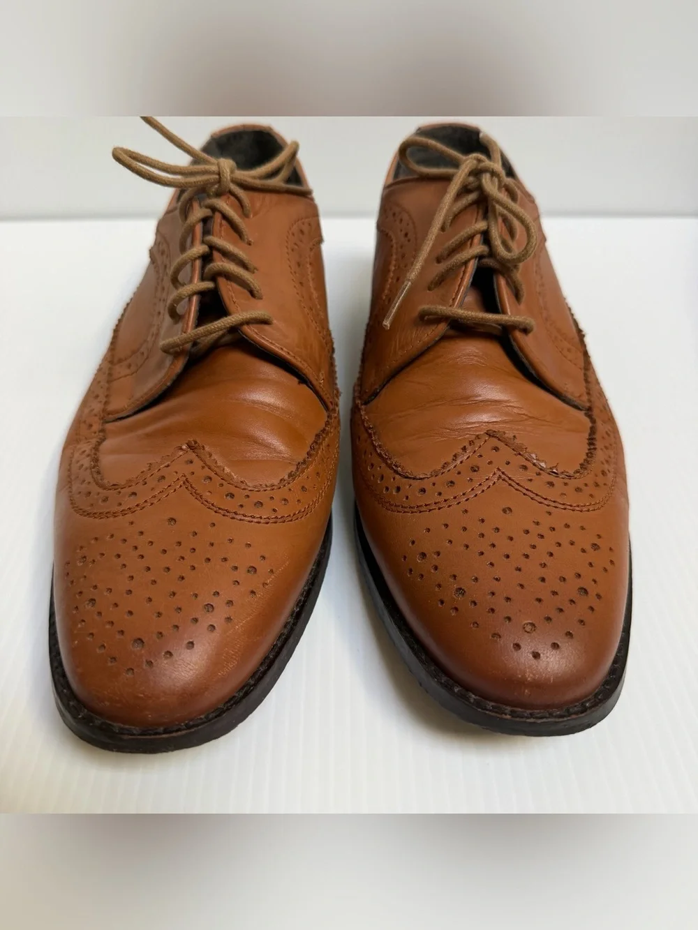 ASOS Classic Men's Tan Leather Wingtip Oxfords